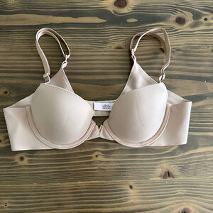 Women's Victoria's Secret 34A Beige Light Blue Lined Demi Bras
